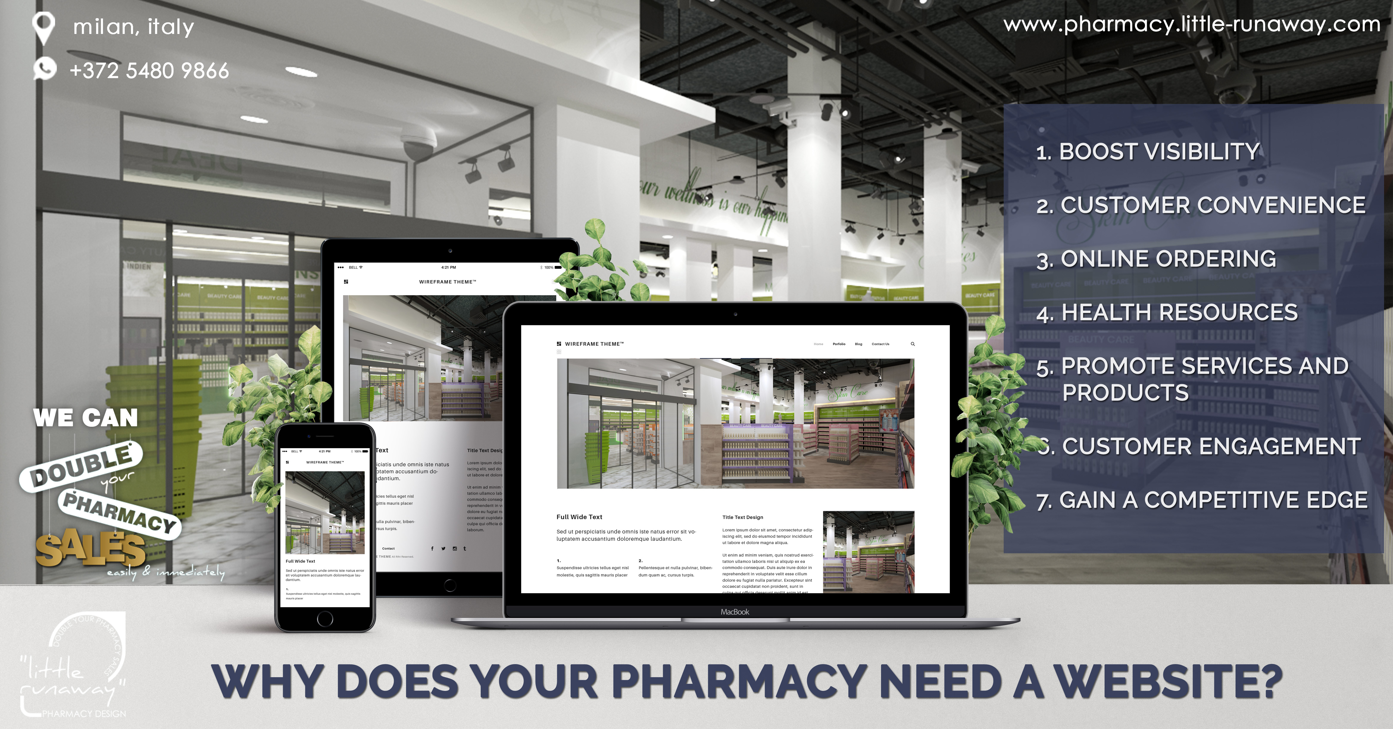 Little Runaway Pharmacy website Design